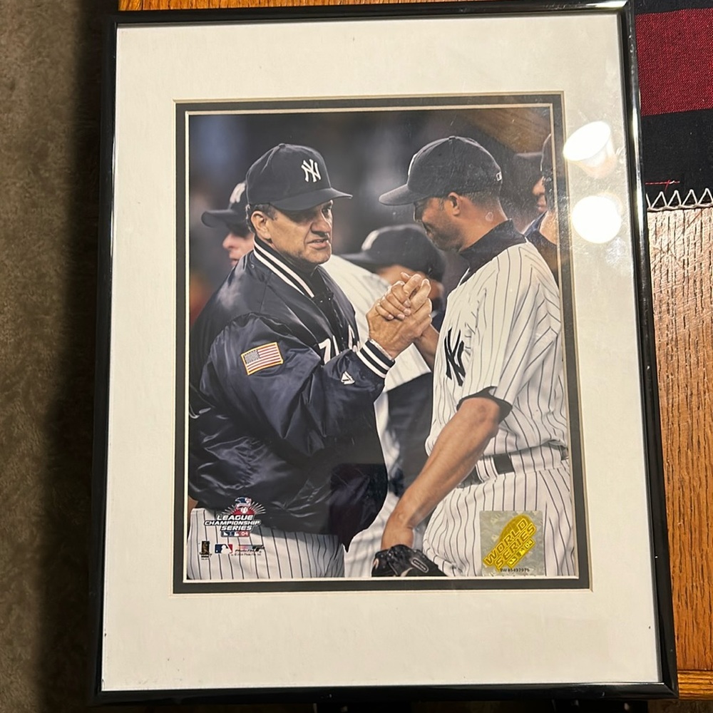 Joe Torre & Mariano Rivera framed photo.